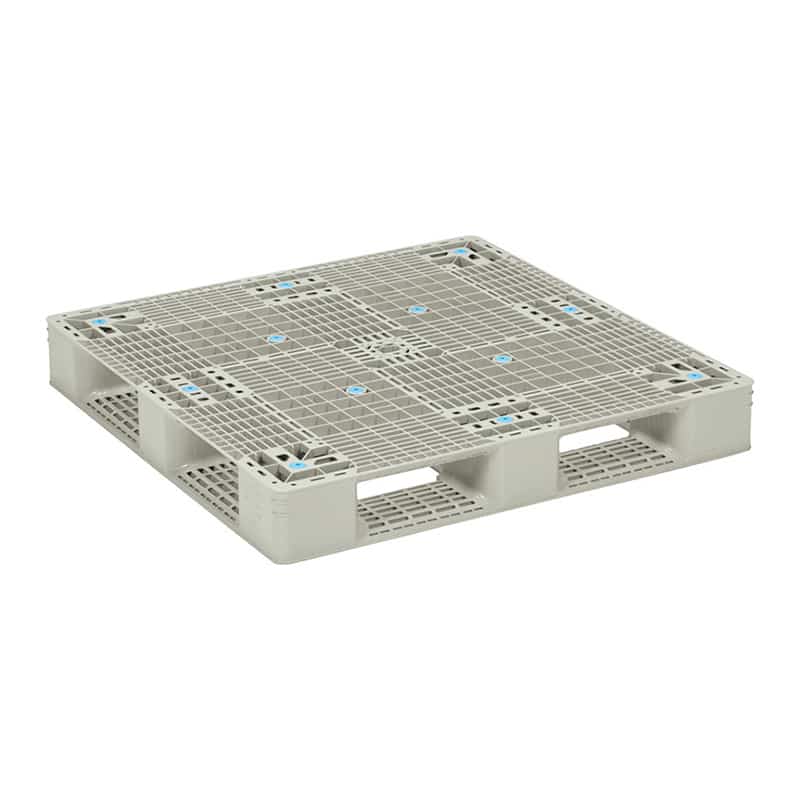 サンコー プラスチックパレット 片面 GT-1111D4 Aグレー 1枚（ご注文単位2枚）【直送品】