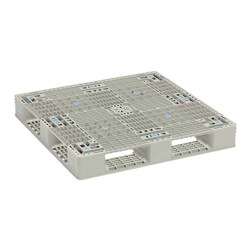 サンコー プラスチックパレット 片面 GT-1111D4-2 Aグレー 1枚（ご注文単位2枚）【直送品】