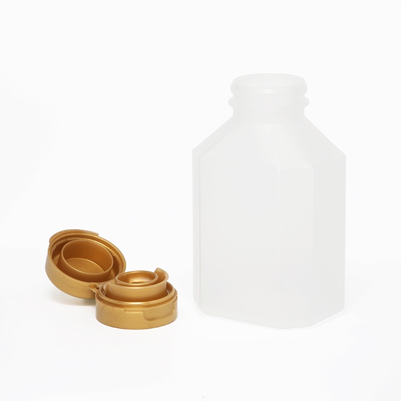 ハニー PPボトル容器　ヒンジキャップ金付き 180ml　打栓式 PP180 600個/箱（ご注文単位1箱）【直送品】