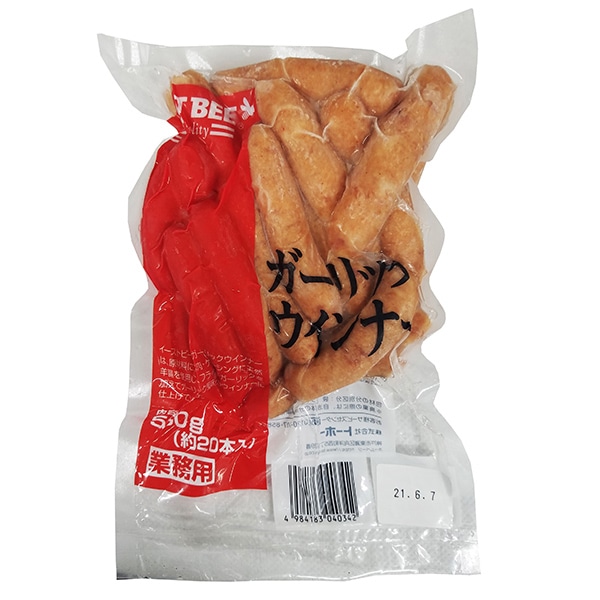 トーホー EAST BEE ガーリックウインナー 500g 冷凍 1パック※軽(ご注文単位1パック)※注文上限数12まで【直送品】