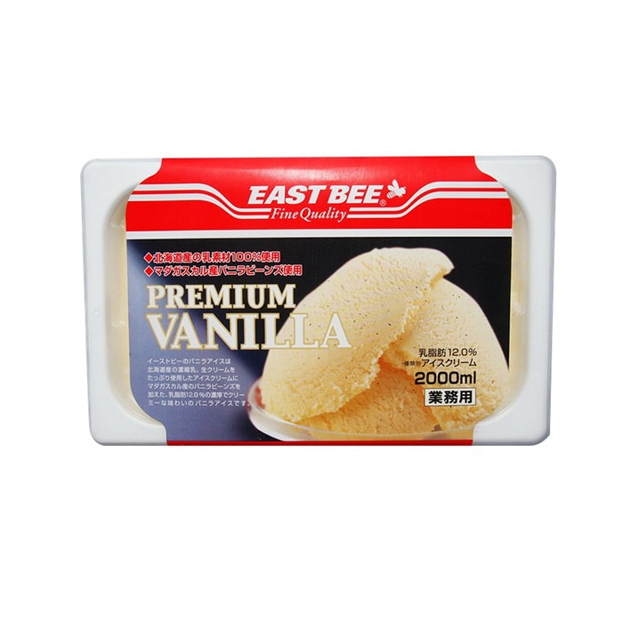 トーホー EAST　BEE　プレミアムバニラアイス 2L 冷凍 1パック※軽（ご注文単位1パック）※注文上限数2まで【直送品】