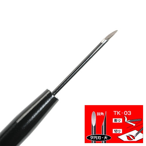 アイガーツール 精密マイクロナイフ TK-03 1本(ご注文単位1本)【直送品】