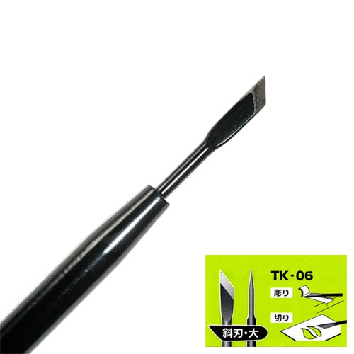 アイガーツール 精密マイクロナイフ 斜目刃 大 TK-06 1本(ご注文単位1本)【直送品】