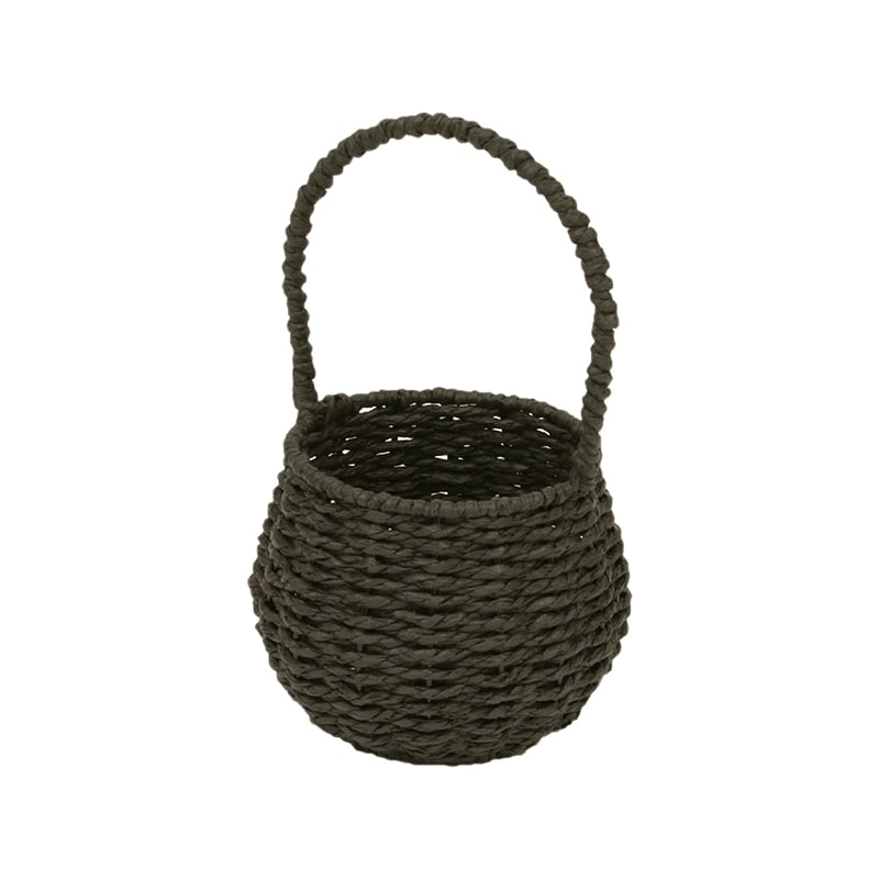 大橋新治商店 ペーパーバスケット D3号ハンドル付　ブラック 10-190 1個（ご注文単位1個）【直送品】