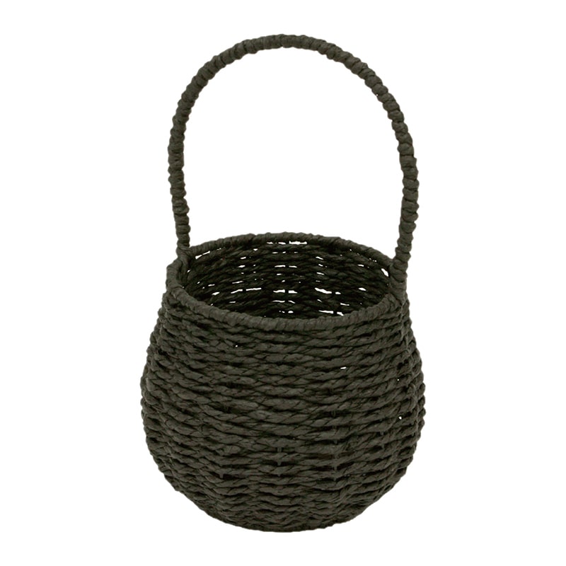 大橋新治商店 ペーパーバスケット D3.5号ハンドル付　ブラック 10-192 1個（ご注文単位1個）【直送品】