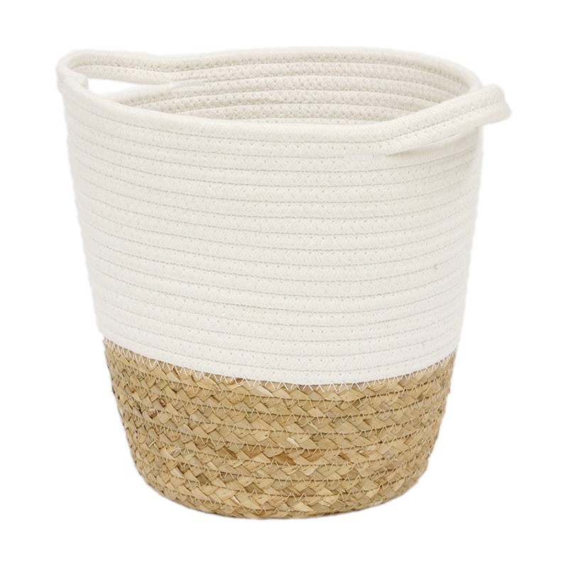 大橋新治商店 コットンロープバスケット K7 ホワイト 16-207 1個(ご注文単位1個)【直送品】