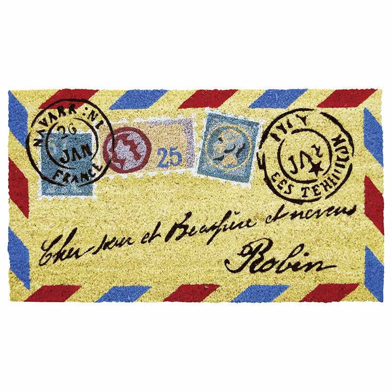 大橋新治商店 コイヤーマット　モチーフ エアメール 17-065 1個（ご注文単位1個）【直送品】