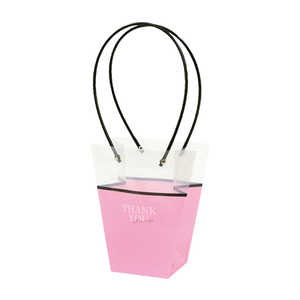 大橋新治商店 フラワーバッグ　PPバッグ D4号　ピンク 18-304　1個（ご注文単位10個）【直送品】