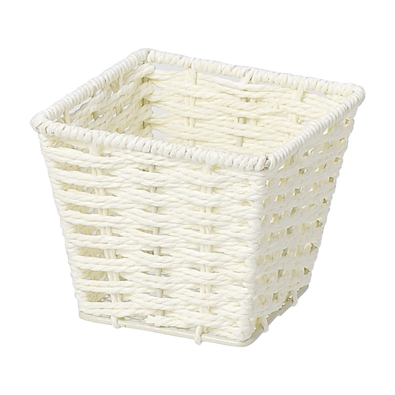 大橋新治商店 バスケット スクエアベースS ホワイト 20-533 1個(ご注文単位8個)【直送品】