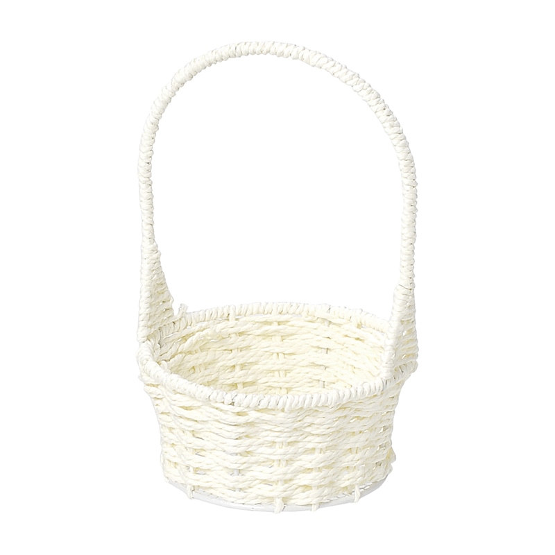 大橋新治商店 バスケット アレンジS　ハンドル付　ホワイト 20-570 1個（ご注文単位10個）【直送品】
