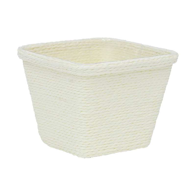 大橋新治商店 ライナー付バスケット　ペプリ スクエアD3.5号　アイボリー 22-003 1個（ご注文単位12個）【直送品】