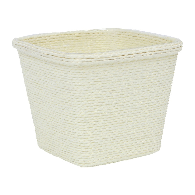 大橋新治商店 ライナー付バスケット　ペプリ スクエアD4号　アイボリー 22-004 1個（ご注文単位1個）【直送品】