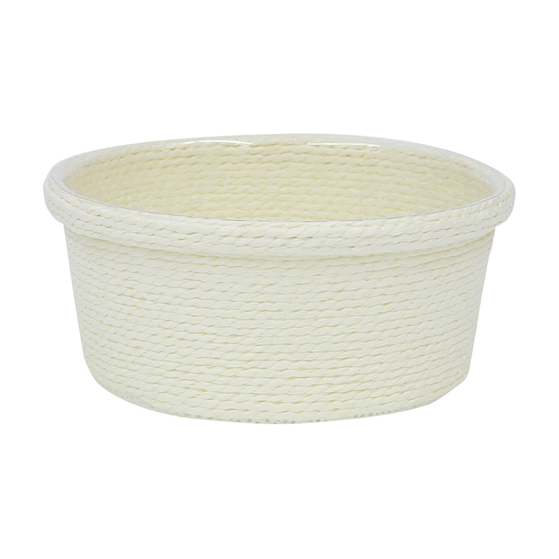 大橋新治商店 ライナー付バスケット ペプリ アレンジM アイボリー 22-032 1個(ご注文単位20個)【直送品】