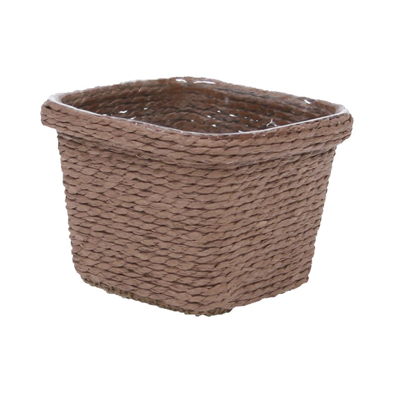 大橋新治商店 ライナー付バスケット ペプリ スクエアSS ブラウン 22-201 1個(ご注文単位20個)【直送品】
