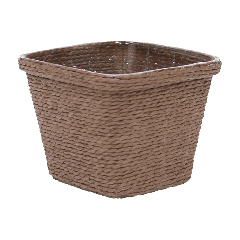 大橋新治商店 ライナー付バスケット　ペプリ スクエアD3号　ブラウン 22-202 1個（ご注文単位20個）【直送品】