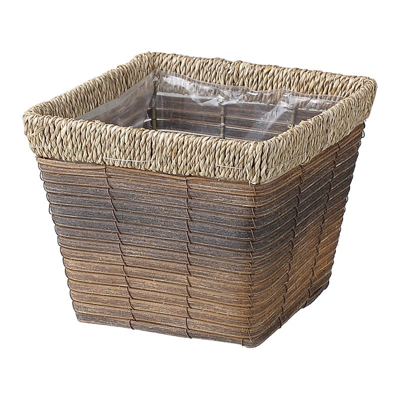 大橋新治商店 アレンジバスケット ホルツ スクエア D5号 23-125 1個(ご注文単位1個)【直送品】