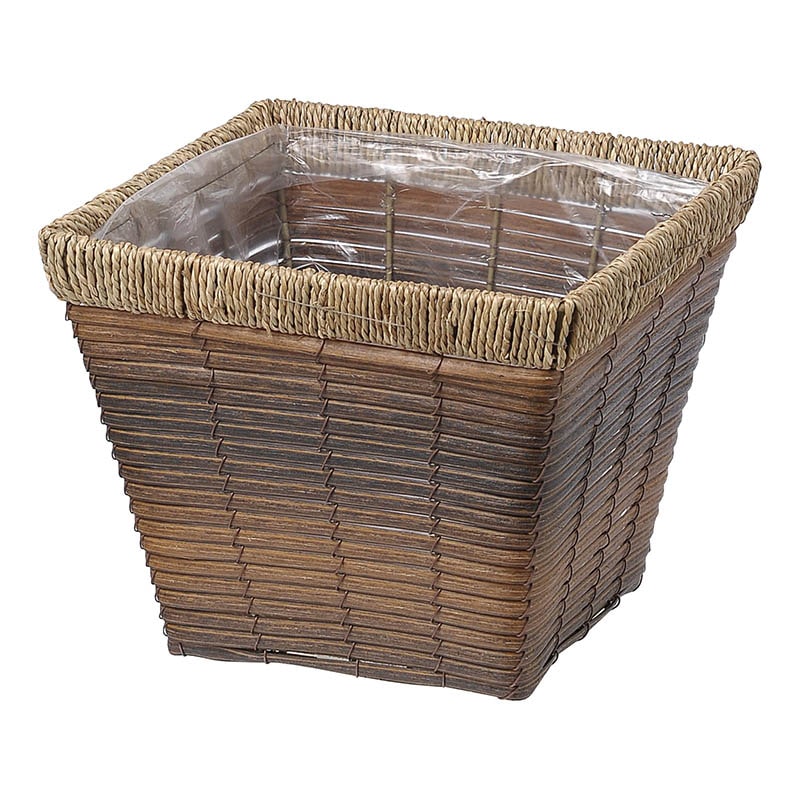 大橋新治商店 アレンジバスケット ホルツ スクエア D6号 23-126 1個(ご注文単位1個)【直送品】