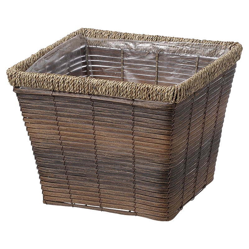 大橋新治商店 アレンジバスケット ホルツ スクエア D7号 23-127 1個(ご注文単位1個)【直送品】