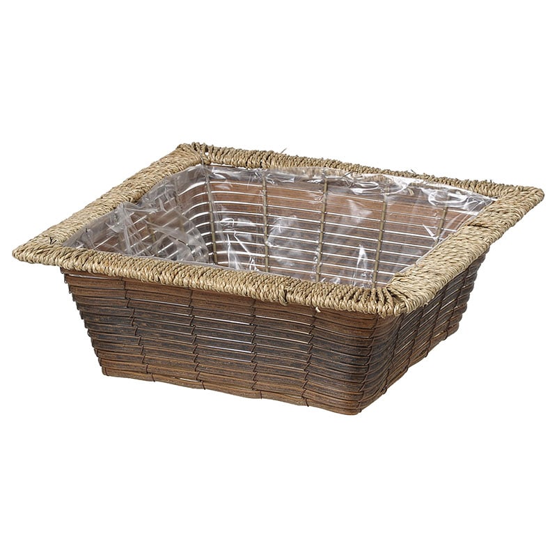 大橋新治商店 アレンジバスケット ホルツ 寄スクエアL 23-129 1個(ご注文単位1個)【直送品】