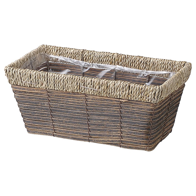 大橋新治商店 アレンジバスケット ホルツ レクト D3.5号W 23-133 1個(ご注文単位1個)【直送品】