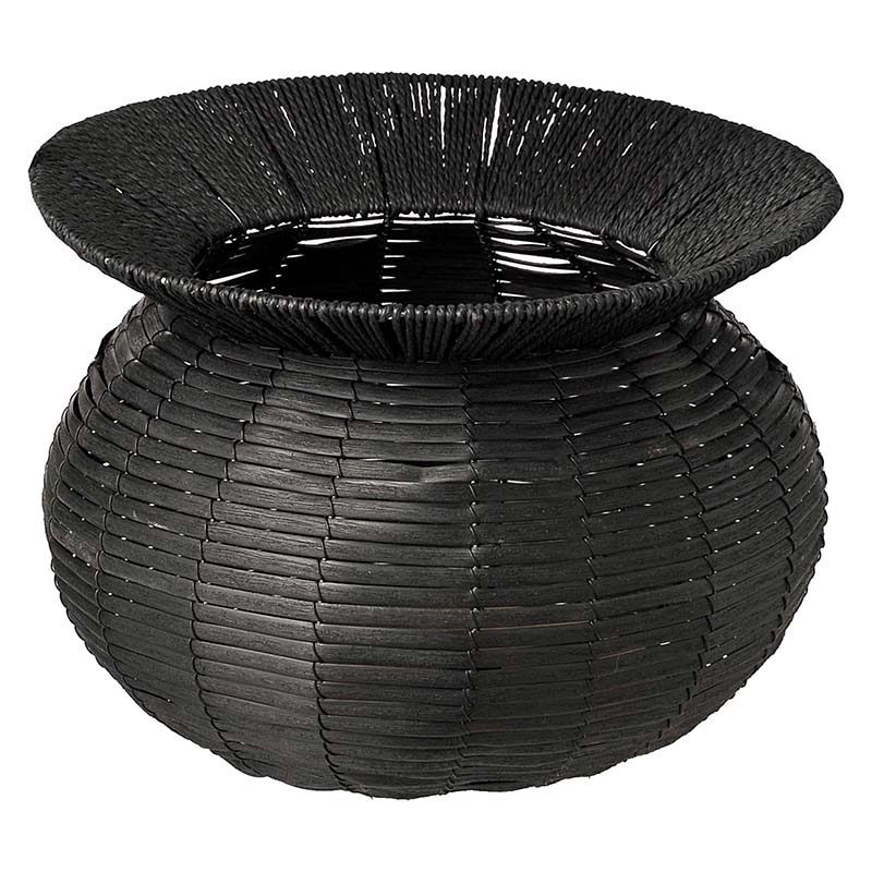 大橋新治商店 バスケット だるま籠　ブラック 23-398 1個（ご注文単位1個）【直送品】