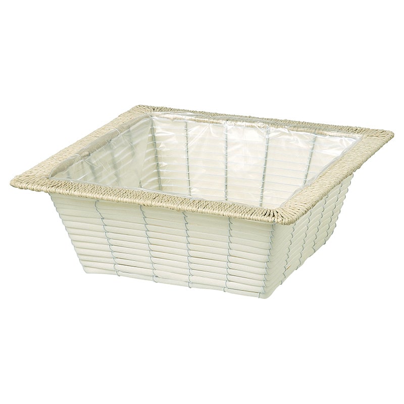 大橋新治商店 バスケット　ホルツ 寄せスクエアL　ホワイト 23-429 1個（ご注文単位1個）【直送品】