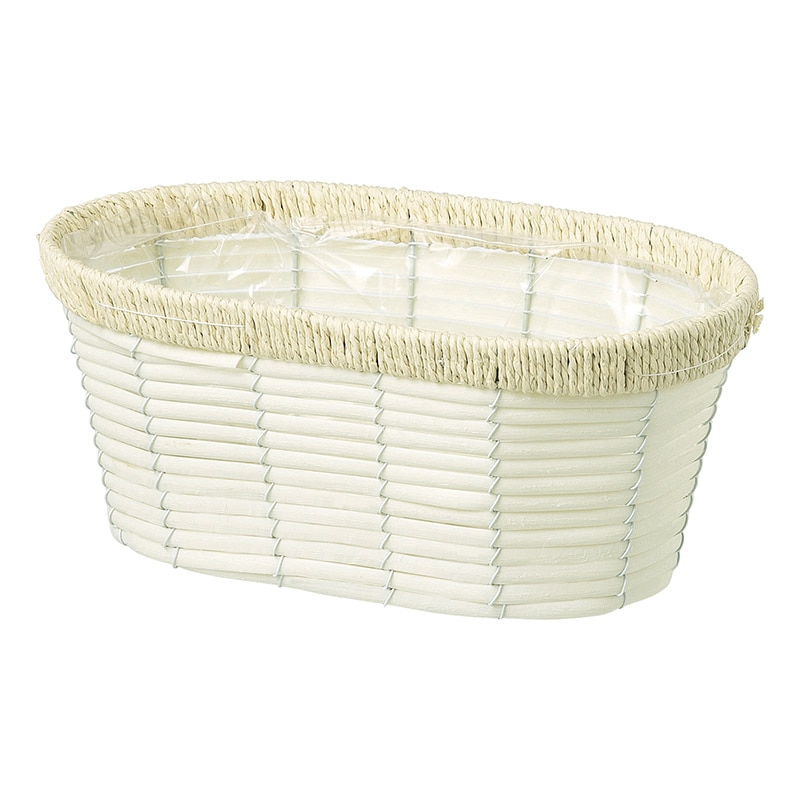 大橋新治商店 アレンジバスケット　ホルツ プランター　D4号W　ホワイト 23-464 1個（ご注文単位1個）【直送品】