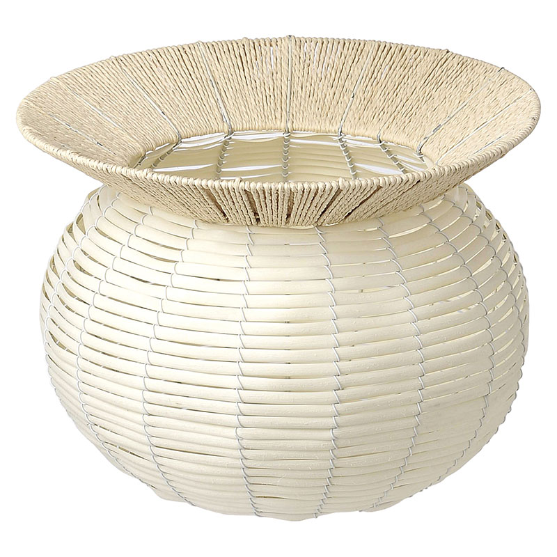 大橋新治商店 バスケット だるま籠　ホワイト 23-498 1個（ご注文単位1個）【直送品】