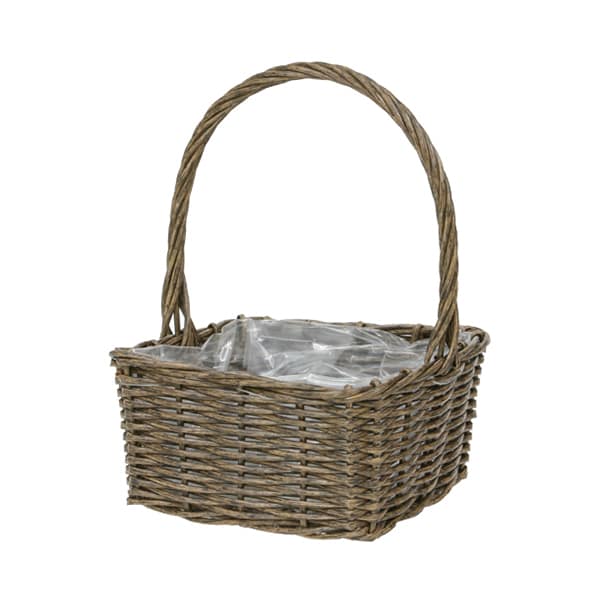 大橋新治商店 PPバスケット スクエア 手付き 24-0106 1個（ご注文単位1個）【直送品】