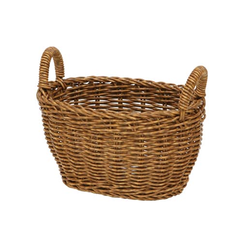 大橋新治商店 PPバスケット ルヴァン オーバルS ブラウン 24-0576 1個（ご注文単位1個）【直送品】