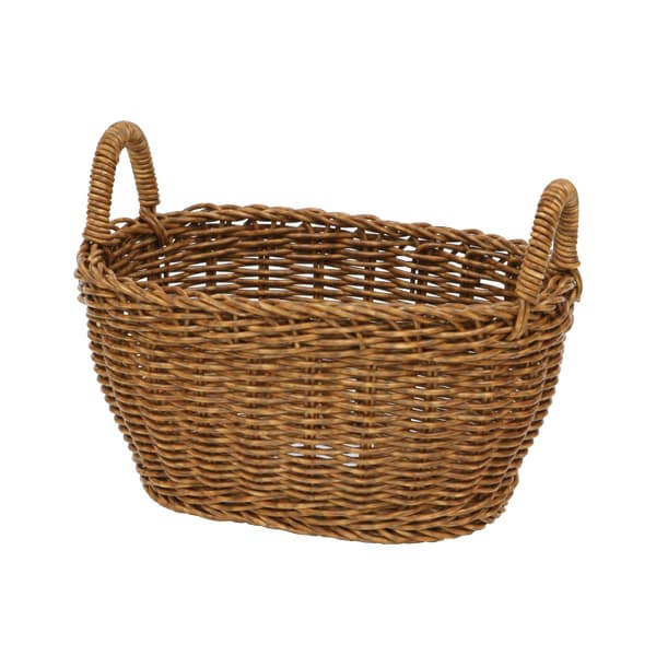 大橋新治商店 PPバスケット ルヴァン オーバルM ブラウン 24-0586 1個（ご注文単位1個）【直送品】