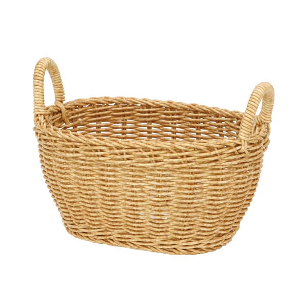 大橋新治商店 PPバスケット ルヴァン オーバルM ナチュラル 24-0686 1個（ご注文単位1個）【直送品】