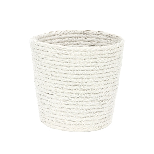 大橋新治商店 アレンジバスケット　ロレーヌ D4号　白 24-434　1個（ご注文単位1個）【直送品】