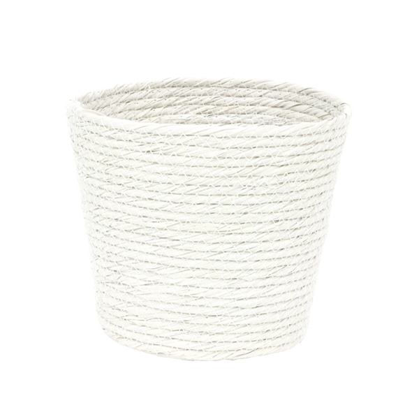 大橋新治商店 アレンジバスケット　ロレーヌ D5号　白 24-435　1個（ご注文単位1個）【直送品】