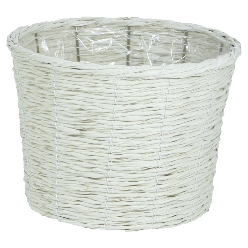 大橋新治商店 アレンジバスケット　コルネ D6号　ホワイト 24-966 1個（ご注文単位1個）【直送品】