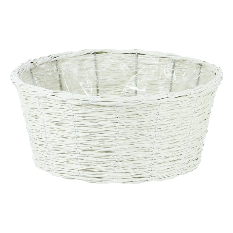 大橋新治商店 アレンジバスケット　コルネ 寄せM　ホワイト 24-975 1個（ご注文単位1個）【直送品】