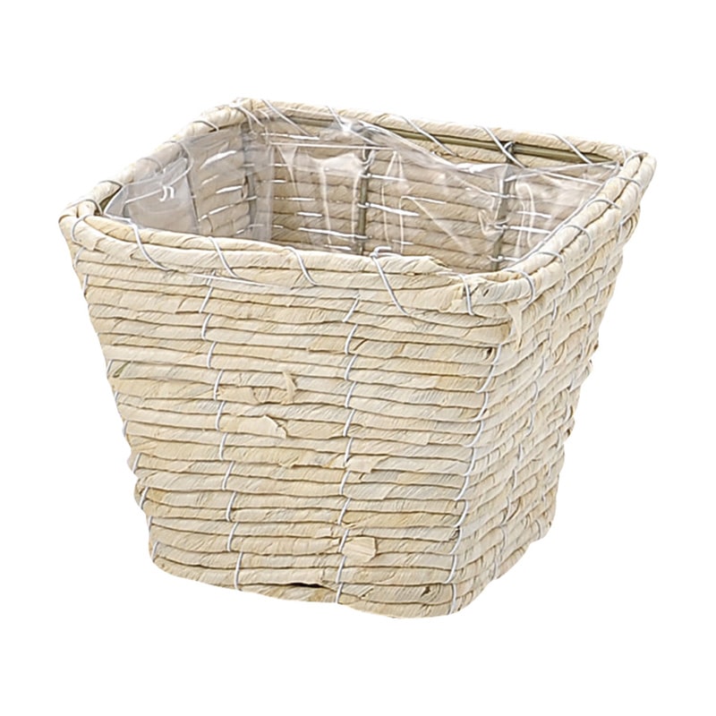 大橋新治商店 アレンジバスケット メイズ スクエアD4号 ホワイト 29-224 1個(ご注文単位6個)【直送品】