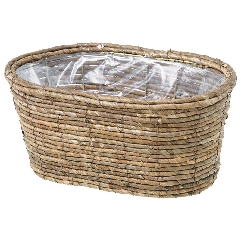 大橋新治商店 アレンジバスケット　バナナリーフ オーバルD5号W　ブラウン 29-565 1個（ご注文単位1個）【直送品】