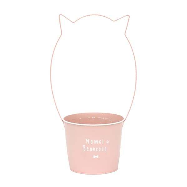 大橋新治商店 ブリキポット ねこかん D4号 ピンク 30-3646 1個（ご注文単位1個）【直送品】