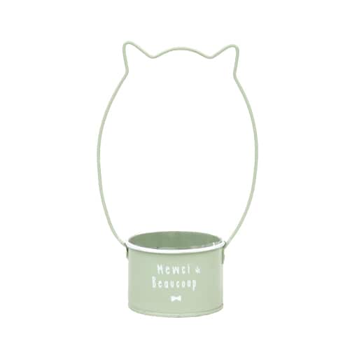 大橋新治商店 ブリキポット ねこかん グリーン 30-3706 1個（ご注文単位1個）【直送品】