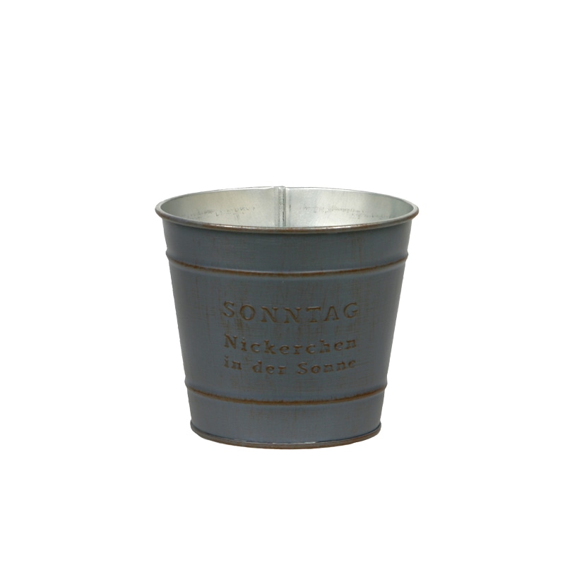 大橋新治商店 ブリキポット ゾンターク D3.5号 ブルーグレイ 31-033 1個(ご注文単位10個)【直送品】