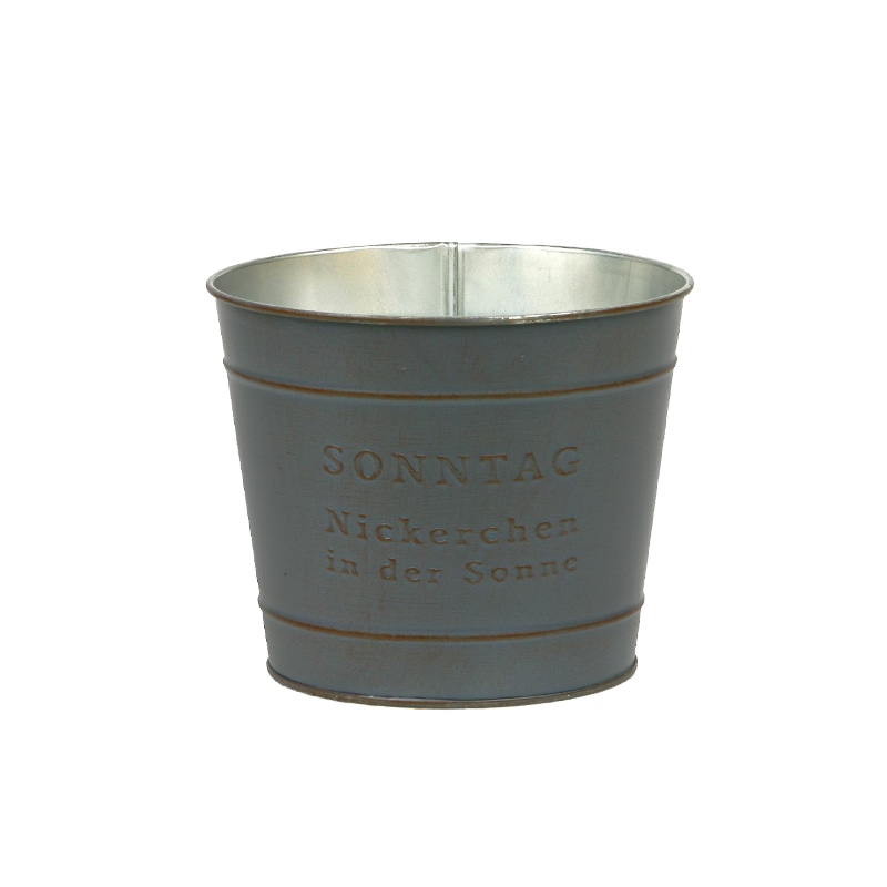 大橋新治商店 ブリキポット ゾンターク D4号 ブルーグレイ 31-034 1個(ご注文単位1個)【直送品】