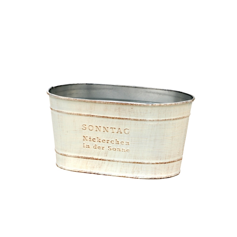 大橋新治商店 ブリキポット ゾンターク D3号W ホワイト 31-112 1個(ご注文単位6個)【直送品】