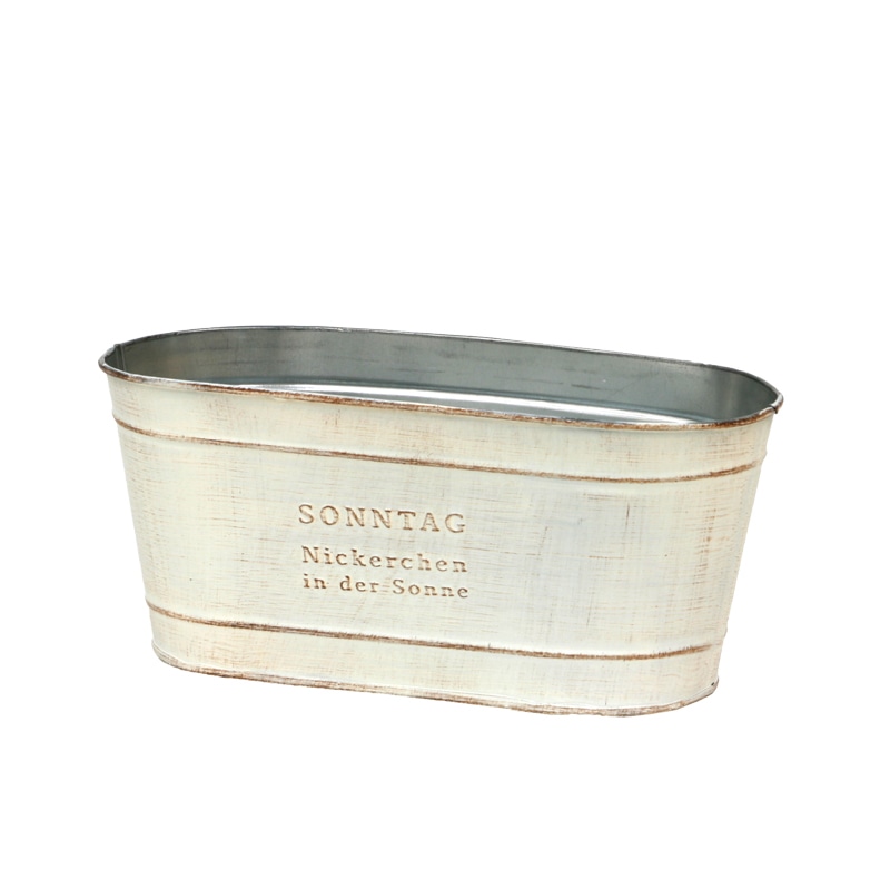 大橋新治商店 ブリキポット ゾンターク D3.5号W ホワイト 31-113 1個(ご注文単位1個)【直送品】