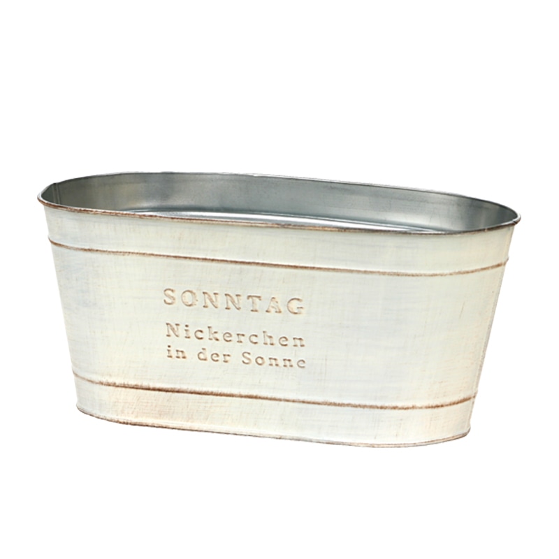 大橋新治商店 ブリキポット ゾンターク D4号W ホワイト 31-114 1個(ご注文単位1個)【直送品】