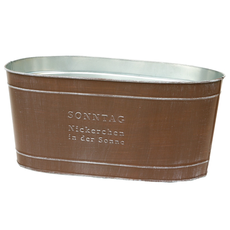 大橋新治商店 ブリキポット ゾンターク D5号W ブラウン 31-125 1個(ご注文単位1個)【直送品】