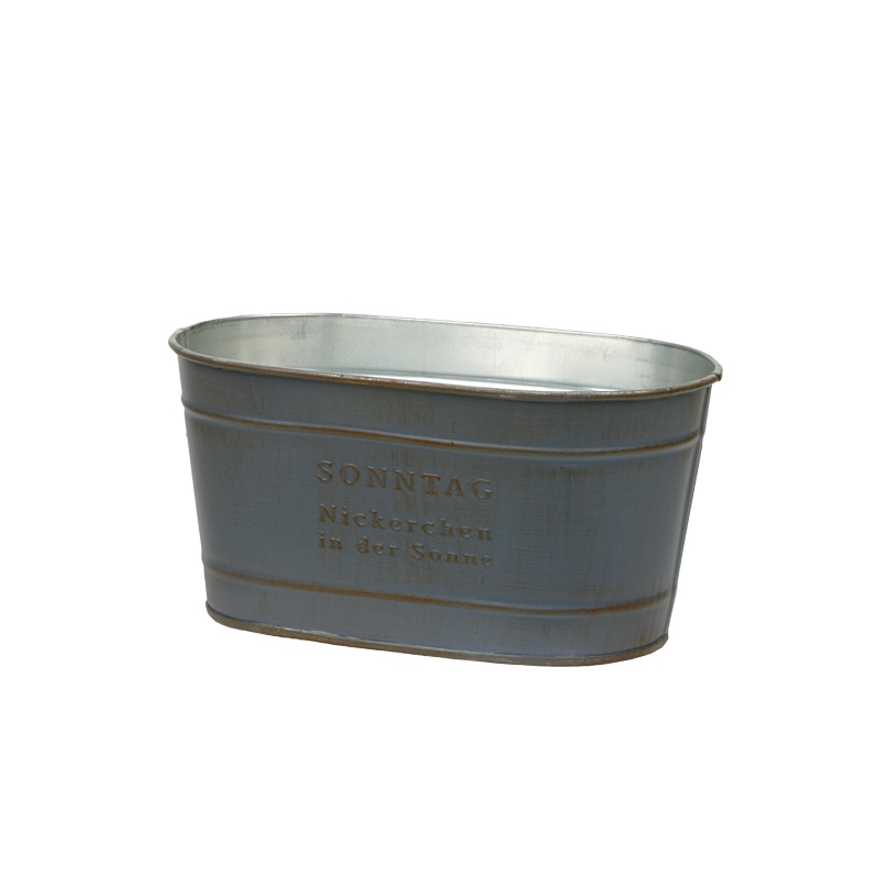 大橋新治商店 ブリキポット ゾンターク D3号W ブルーグレイ 31-132 1個(ご注文単位6個)【直送品】