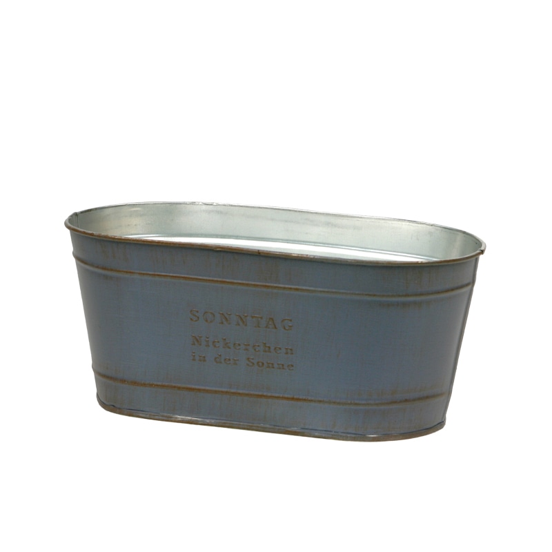 大橋新治商店 ブリキポット ゾンターク D3.5号W ブルーグレイ 31-133 1個(ご注文単位1個)【直送品】