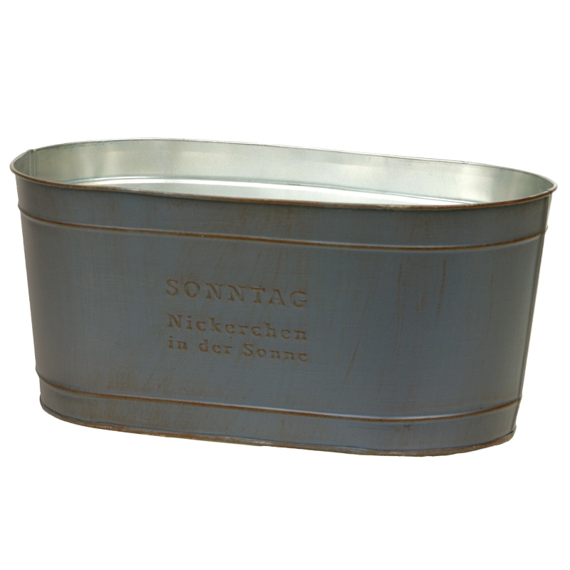 大橋新治商店 ブリキポット ゾンターク D5号W ブルーグレイ 31-135 1個(ご注文単位1個)【直送品】