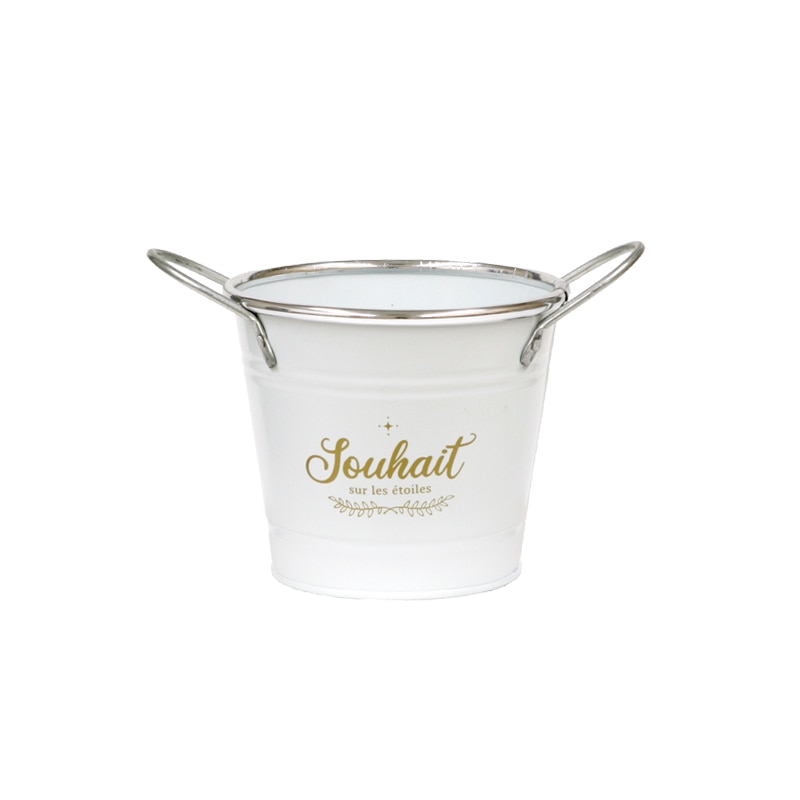 大橋新治商店 ブリキポット キャラット D3.5号 ホワイト 31-213 1個(ご注文単位10個)【直送品】